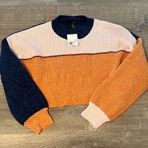 Forever 21 Color block Cropped Sweater